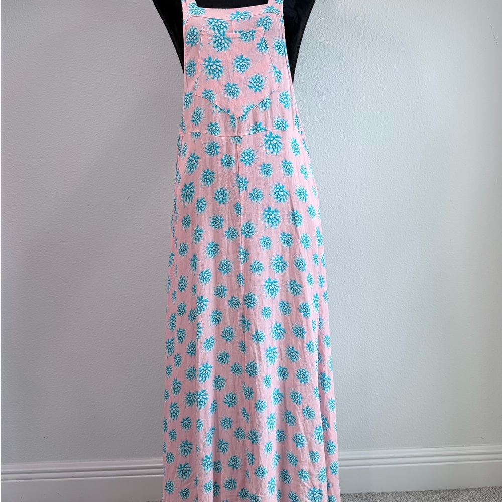 Tori Praver Swimwear Pink Floral Maxi Cover Up Dress Size 3 Boho Beach - Picture 2 of 10